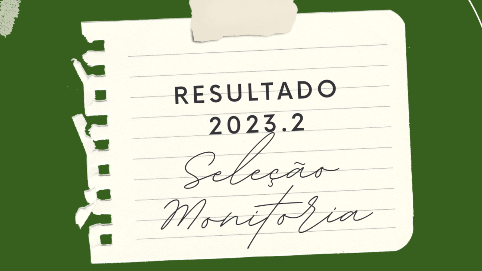 Resultado Monitoria 2023.2
